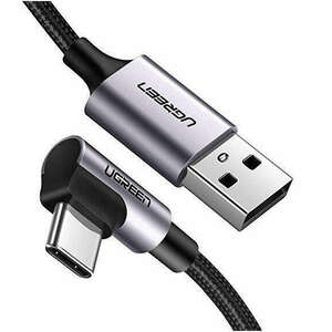 Ugreen szögkábel USB - USB Type C 1m 3A szürke (50941) kép