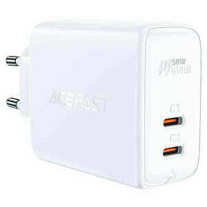 Wall charger Acefast A29 PD50W GAN, 2x USB, 50W (white) kép