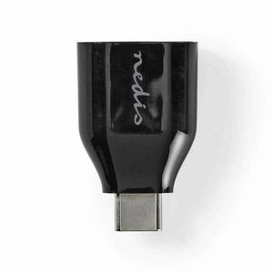 USB adapter | USB 3.0 | USB Type-C™ Dugasz | USB-A Aljzat | Nikkelezett | Fekete | Buborékfólia kép