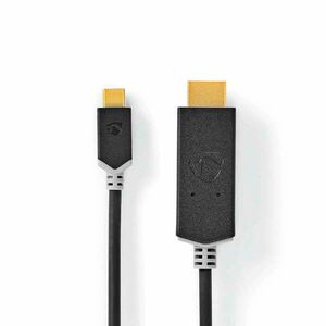 USB-C™ Adapter | USB 3.2 Gen 1 | USB-C™ Dugasz | HDMI™ Csatlakozó | 2.00 m | Kerek | Aranyozott | PVC | Antracit | Doboz kép