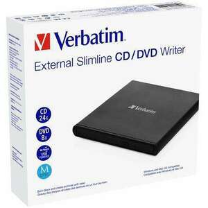 VERBATIM CD/DVD író, USB 2.0, külső, VERBATIM kép