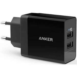 Anker Hálózati Töltő, PowerPort II, 2 portos, 24W USB, fekete - A2021L11 kép