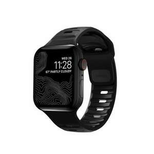 Nomad Sport Apple Watch Gumi szíj 42/44/45/49mm - Fekete (M/L) (NM1AM10000) kép