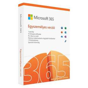 Microsoft 365 Egyszemélyes verzió MAGYAR (1 PC / 1 év) (QQ2-01744) kép