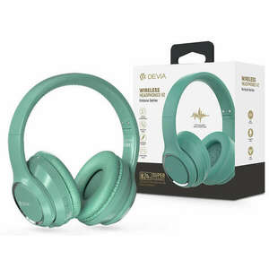 Devia Wireless Bluetooth sztereó fejhallgató beépített mikrofonnal - Devia Kintone Series Wireless Headphones V2 - zöld kép