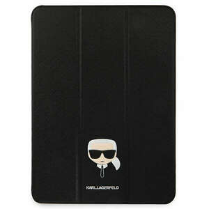 IPad Pro Case 12.9 2021 Kompatibilis Karl Lagerfeld Saffiano tablet tok, fekete kép