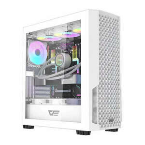 PC-tok, darkFlash, Middle Tower, ABS, átlátszó oldalpanel, 4 db ARGB ventilátor, 450x210x482mm, fehér kép