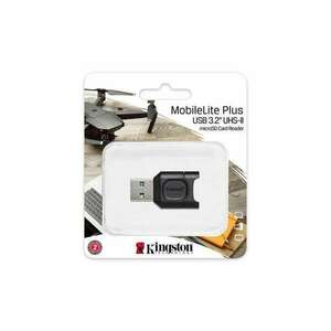 Kártyaolvasó, microSD kártyához, USB 3.2 Gen 1, KINGSTON "MobileLite Plus" kép