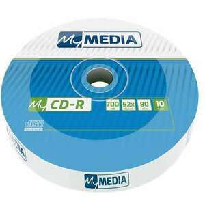 MYMEDIA CD-R lemez, 700MB, 52x, 10 db, zsugor csomagolás, MYMEDIA (by VERBATIM) kép