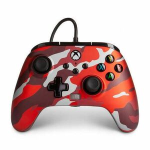 PowerA Enhanced Wired, Xbox Series X|S, Xbox One, PC, Metallic Red Camo, Vezetékes kontroller kép