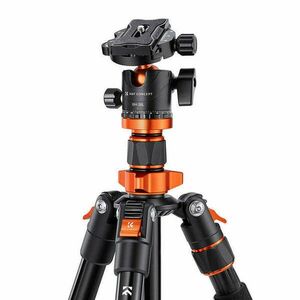 K&F Concept KF09.087V5 Kamera állvány (Tripod) + Gömbfej - Fekete kép