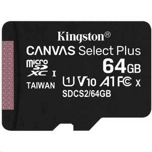 Kingston 64GB SD micro Canvas Select Plus (SDXC Class 10 A1) (SDCS2/64GBSP) memó kép