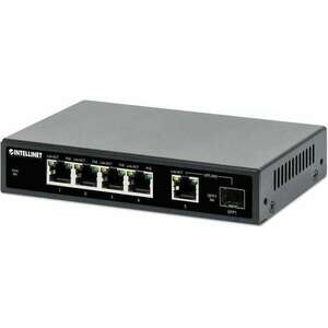 Intellinet 561822 hálózati kapcsoló Gigabit Ethernet (10/100/1000) Ethernet-áramellátás (PoE) támogatása Fekete (561822) kép