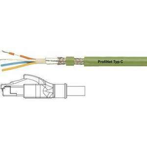 RJ45 Hálózat, PROFInet C Összekötőkábel CAT 5e SF/UTP 10.00 m Zöld PUR köpeny, Fonat árnyékolás, Fólia árnyékolás, Hajlékony belső ... kép