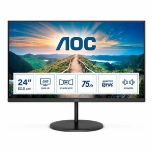 AOC V4 Q24V4EA LED display 60, 5 cm (23.8") 2560 x 1440 pixelek 2K Ultra HD Fekete kép
