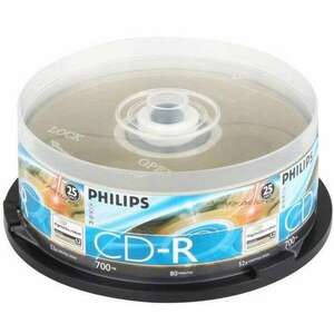 Philips CD-R 80 52x 25db/henger nyomtatható CPHPC25 kép