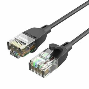UTP 6A kategóriás hálózati kábel Vention IBIBH 2m Fekete Slim típus kép