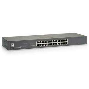 LevelOne GSW-2457 hálózati kapcsoló Beállítást nem igénylő (unmanaged) Gigabit Ethernet (10/100/1000) Fekete (GSW-2457) kép