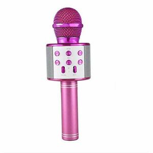Karaoke mikrofon, Bluetooth-szal és beépített hangszóróval, Bármilyen okostelefonnal kompatibilis, Beépített akkumulátor, Rózsaszín kép