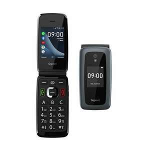 Gigaset gl7 mobiltelefon, flip, idősek számára, dual sim, titán-ezüst S30853-H1199-R601 kép