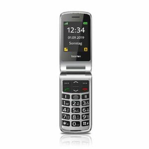 Beafon SL495 kártyafüggetlen kinyitható mobiltelefon SOS gombbal, dokkolóval, fekete-ezüst kép