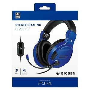 Bigben Interactive Stereo Gaming Headset V3 kék vezetékes mikrofonos fejhallgató kép