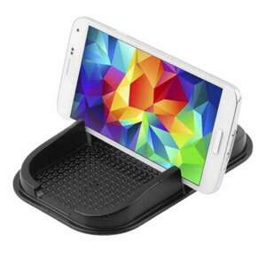 Univerzális asztali telefon, és tablet tartó állvány csúszásmentes talppal, fekete kép