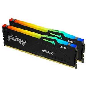 64GB 5200MHz DDR5 RAM Kingston Fury Beast RGB CL40 (2x32GB) (KF552C40BBAK2-64) kép