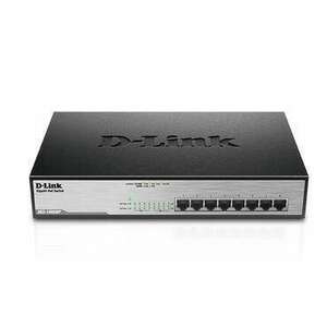 D-Link DGS-1008MP switch (unmanaged) Gigabit Ethernet (10/100/1000) (PoE) 1U Fekete kép