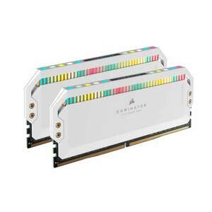 32GB 6200MHz DDR5 RAM Corsair DOMINATOR PLATINUM White RGB CL36 (2x16GB) (CMT32GX5M2X6200C36W) kép