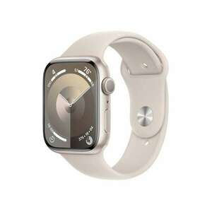 Apple Watch Series 9 GPS (45mm) Okosóra - Csillagfény Aluminiumtok Csillagfény Sportszíjjal kép