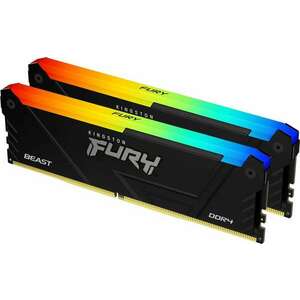 Kingston FURY Beast, RGB, 32 GB (2 x 16 GB), DDR4, 3733Mhz, CL19, 1.35V, memória kép