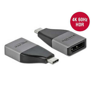 Delock USB Type-C adapter DisplayPort (DP Alt Mode) 4K 60 Hz kompakt kialakítású kép