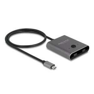 Delock USB 10 Gbps USB Type-C kapcsoló 2 az 1-ben Kétirányú 8K (11500) (11500) kép