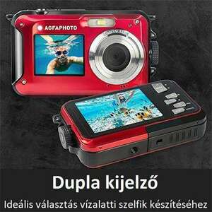 AGFAPHOTO Fényképezőgép, kompakt, digitális, vízálló, AGFA "WP8000", piros kép