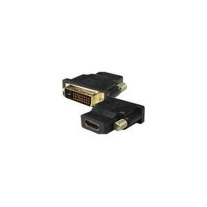 Sbox SX-530723 DVI A - HDMI M - F, aranyozott fekete adapter kép