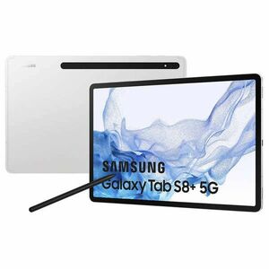 Samsung SM-X806B Galaxy Tab S8+ 12.4" Wi-Fi +5G 128GB (8GB RAM) - Ezüst + Hydrogél fólia kép