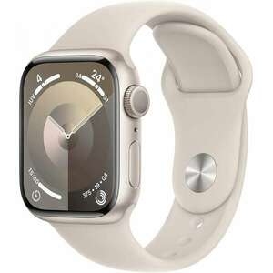 Apple Watch Series 9 GPS (41mm) Okosóra - Csillagfény Alumíniumtok Csillagfény Sportszíjjal (S/M) (MR8T3QF/A) kép