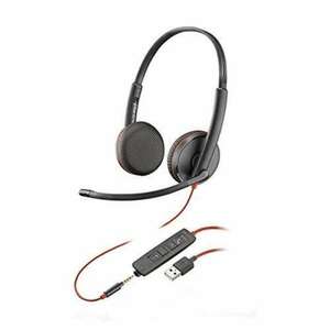 Fejhallgató Call Center Plantronics Blackwire C3225, USB-A, Binaurális, Fekete kép