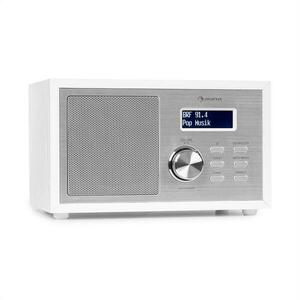 Auna Ambient DAB + / FM, rádió, BT 5.0, AUX bemenet, LCD kijelző, ébresztőóra, fa kivitel, fehér kép