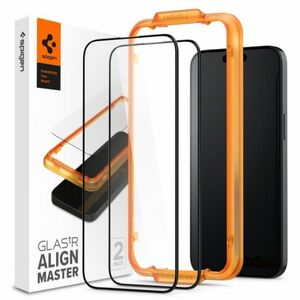 Spigen Glas.Tr Full Cover 2x üvegfólia iPhone 15 Pro, fekete (AGL06895) kép