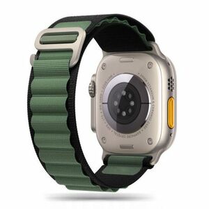 Tech-Protect Nylon szíj Apple Watch 42/44/45/49mm, black / military green kép