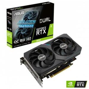 GeForce RTX 3050 Dual OC 8GB GDDR6 128bit (DUAL-RTX3050-O8G/90YV0HH0-M0NA00) kép