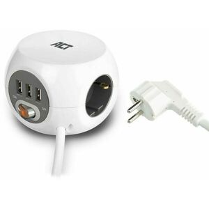 2 Plug + 3 USB 1, 5 m Switch (AC2405) kép