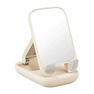 Folding Phone Stand Baseus with mirror (beige) kép