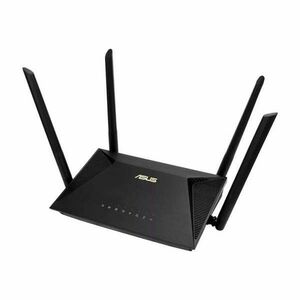 ASUS RT-AX1800U Router, 574+1201Mbps, 802.11 a/b/g/n/ac/ax, IPv4, IPv6, 1x Gigabit WAN, 3x Gigabit LAN, 1x USB2.0, 2, 4GHz/5GHz, WPA3, WPA2, WPA, WPS, MU-MIMO, Fekete kép