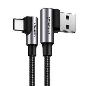 USB-USB-C kábel, ferde UGREEN US176, 3A, 2m (fekete) kép