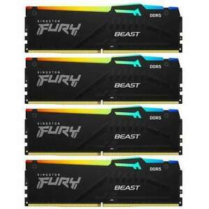 64GB 5200MHz DDR5 RAM Kingston Fury Beast RGB CL40 (4x16GB) (KF552C40BBAK4-64) (KF552C40BBAK4-64) kép