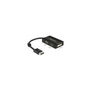 Delock átalakító displayport 1.1 male > vga / hdmi / dvi female passzív fekete 62656 kép