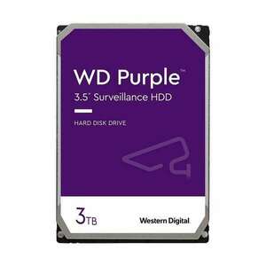 Western Digital Belső HDD 3.5" 3TB - WD33PURZ (5400rpm, 256MB puffer, SATA3 - Purple (biztonságtechnikai rögzítőkbe is)) kép